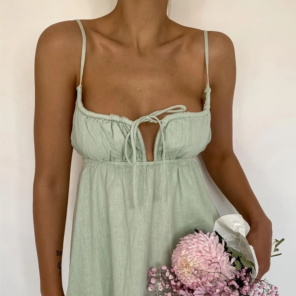 EMPRESS OF LOVE MINI DRESS SAGE